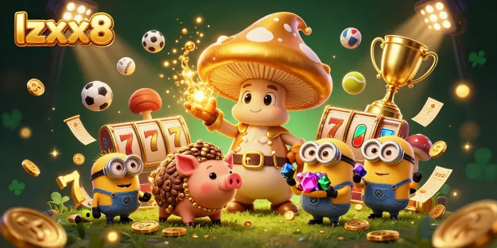 Engage in thrilling gameplay at lzxx8 with an enchanting wizard, golden treasures, and dynamic sports betting elements.