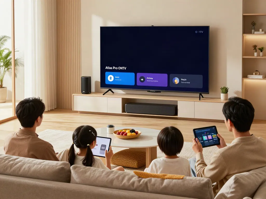 Téléchargez l'application Atlas Pro ONTV pour profiter de la télévision en direct dans un cadre familial convivial.